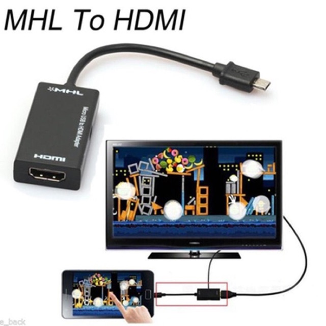 Dây Cáp Chuyển Đổi Mhl Micro Usb Sang Hdmi Cho Điện Thoại Thông Minh / Màn Hình Tv / Lcd