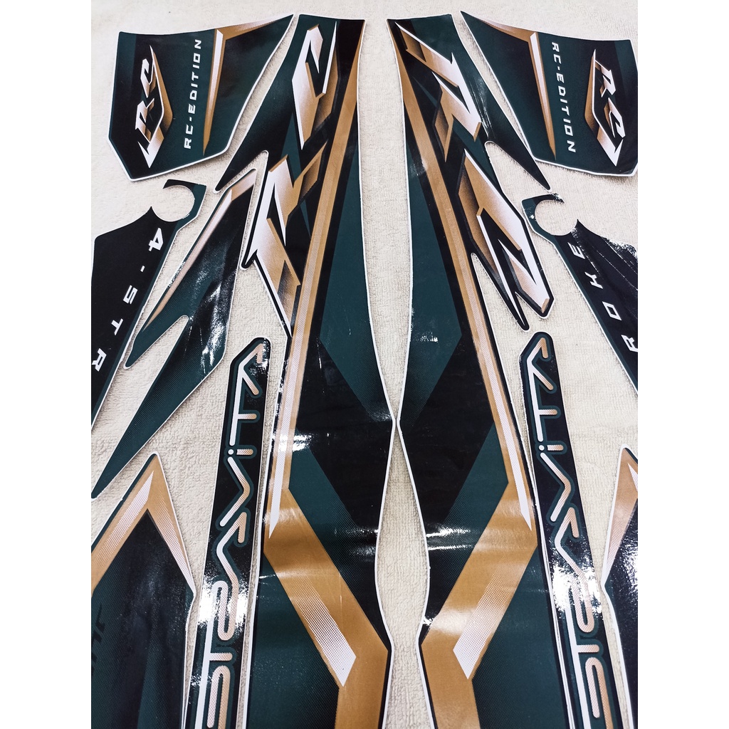 Bộ tem decal dán xe máy Yamaha Gravita màu xanh rêu thái siêu đẹp