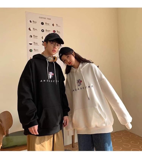 Áo hoodie nỉ bông chuột Andascend
