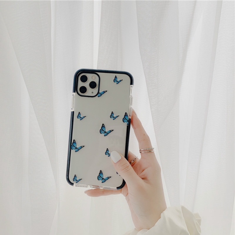 Ốp Điện Thoại Silicon Hình Bướm Xanh Dương Cho Iphone 11promax 7plus / 8 / Xr / Xs | BigBuy360 - bigbuy360.vn