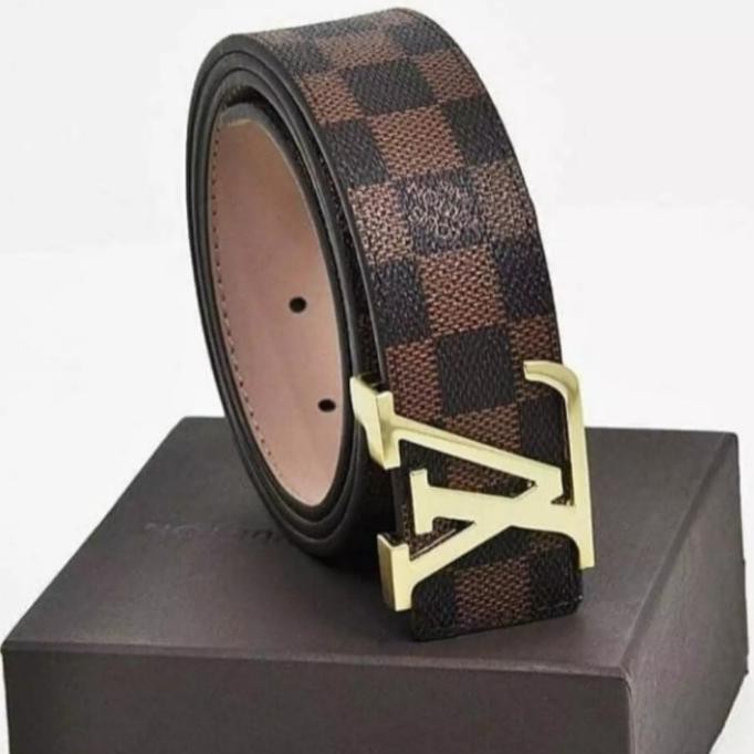 Thắt lưng Louis Vuitton màu nâu vàng thời trang cho nam và nữ