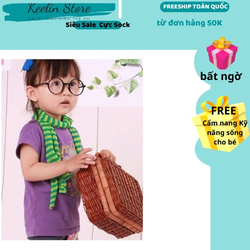 Mắt Kính Trong Suốt Gọng Tròn Thời Trang Cho Bé Trai Bé Gái Trẻ Em Chống Bụi Chống Ánh Sáng Xanh Keelin Store