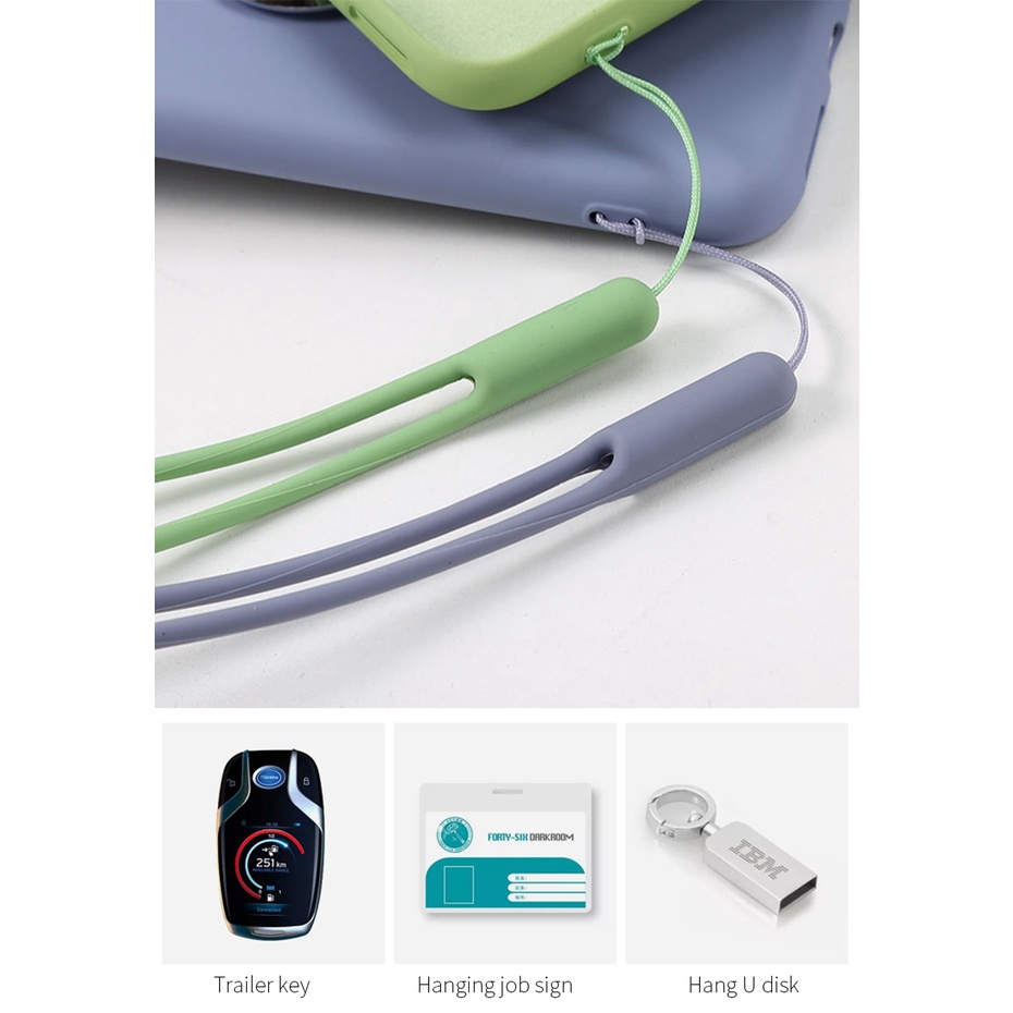 Dây đeo đIện thoại bằng silicon tiện lợi cho iPhone/Xiaomi