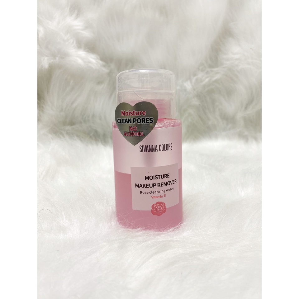Nước tẩy trang không cồn Sivanna COLORS tinh chất Hoa Hồng &amp; Vitamin E Thái Lan 180ml AN TOÀN CHO MỌI LÀN DA