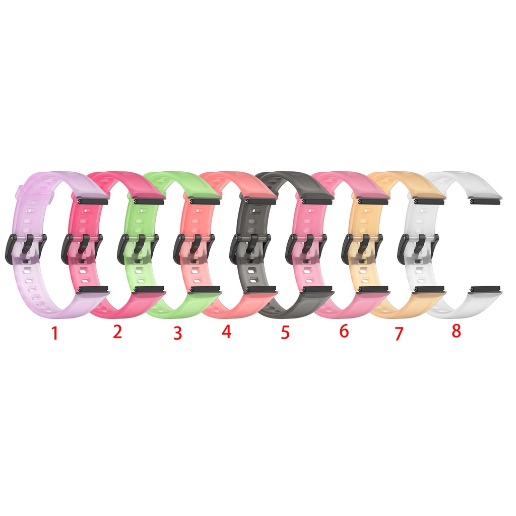 Dây Đeo Silicon Mềm Trong Suốt Chống Nước Cho Đồng Hồ Thông Minh Huawei band 7