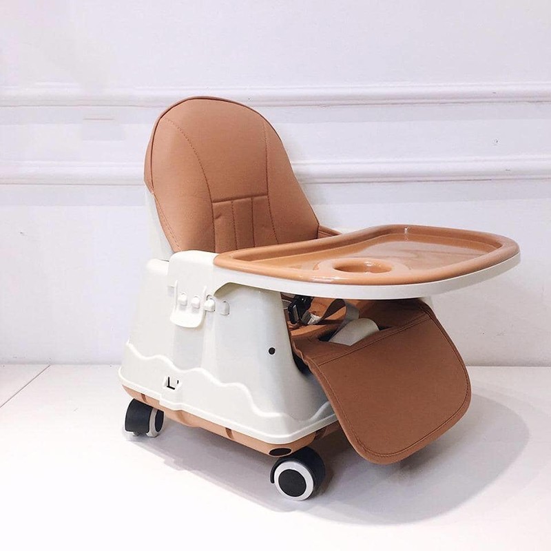 [Hàng chính hãng] Ghế Ăn Dặm cho bé Umoo có bánh xe// Ghế TROPIC nâng chỉnh 3 mức độ// Ghế gấp gọn có bánh xe