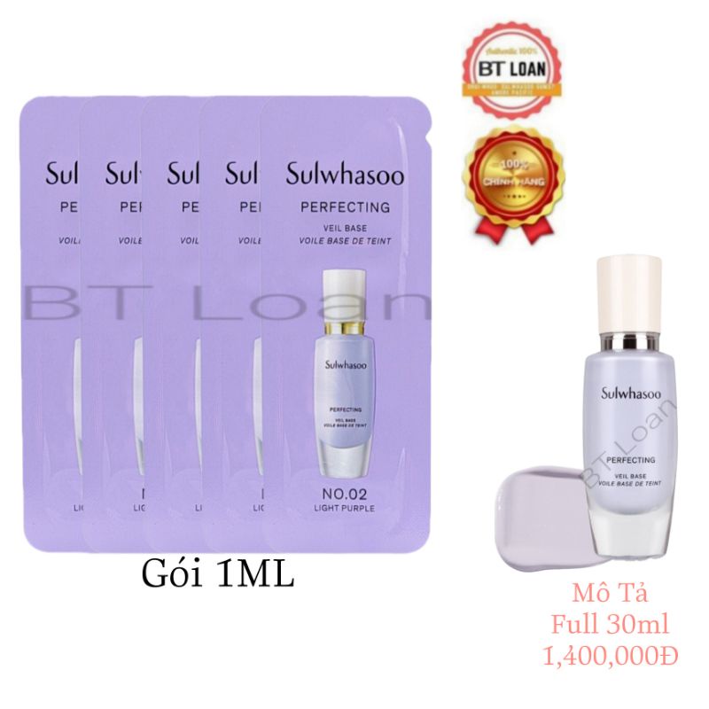 Kem lót trang điểm giúp cân bằng kết cấu tông da, tối ưu hóa độ sáng mịn cho làn da sulwhasoo Perfecting Veil Base