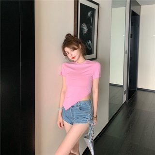 Áo thun nữ ngắn tay cổ tròn thời trang