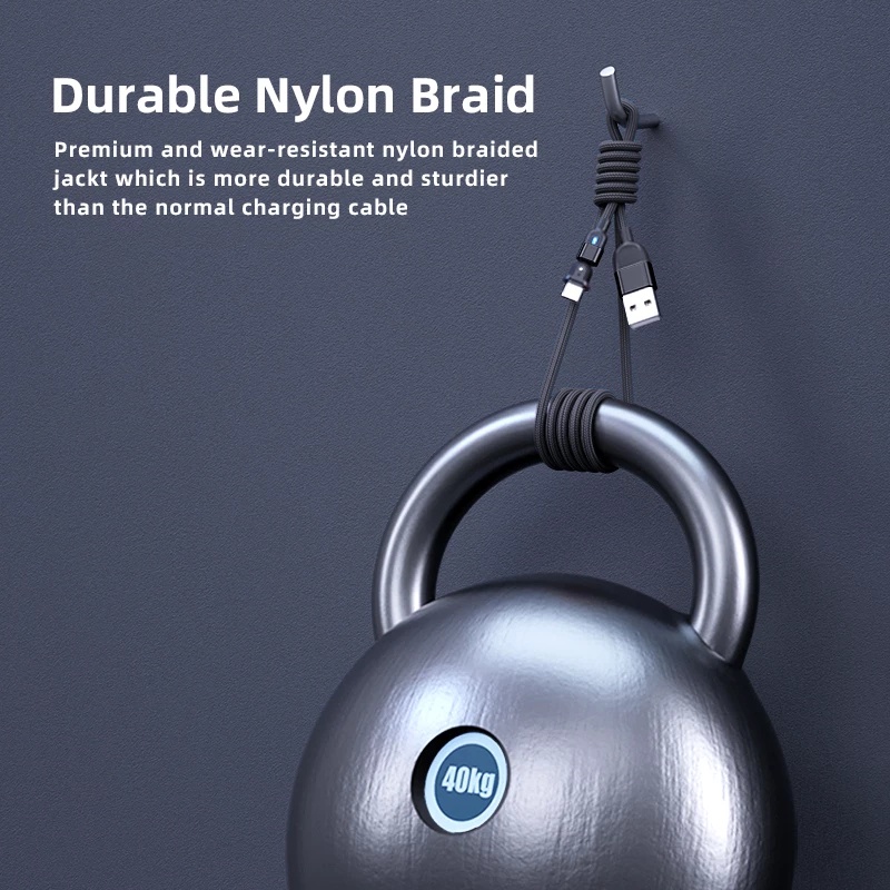 1 Bộ Sạc Nhanh 3A 180°Cáp Sạc Type C Đầu Usb Chất Lượng Cao Cho Điện Thoại Android