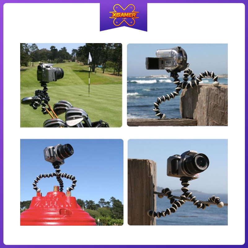 【Free Gift】XGamer New Spider Design Mini Flexible Tripod / Monopod for Cell Phone / Camera Holder with Foam Protection