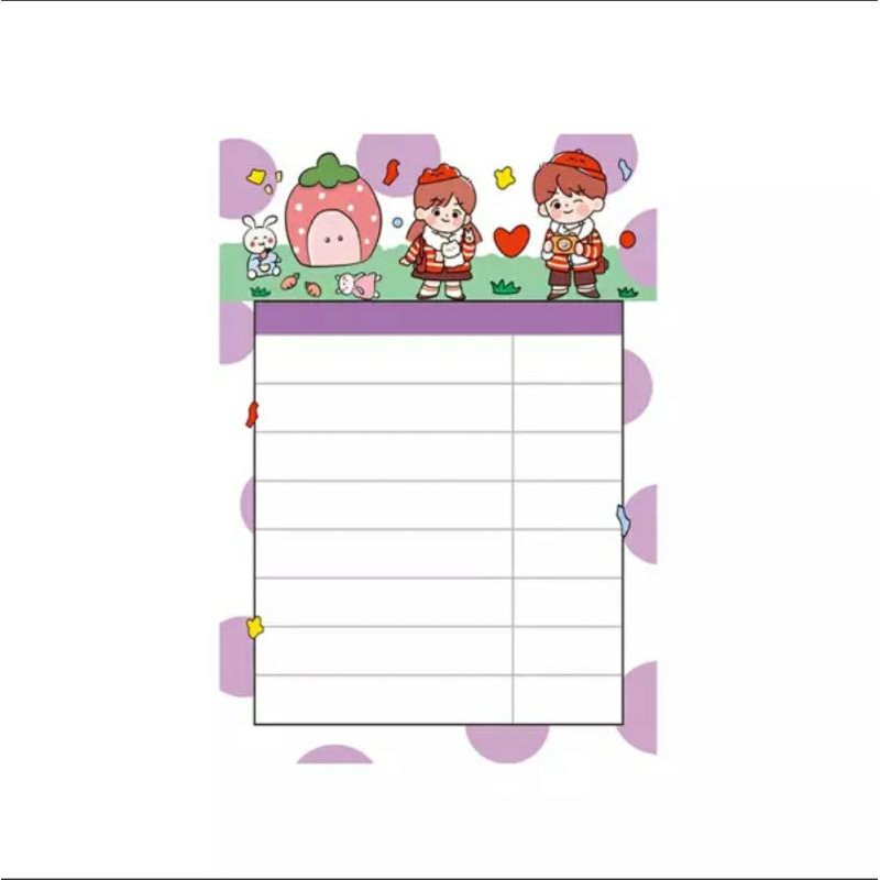 Tập giấy ghi chú , notepad kế hoạch 50 tờ