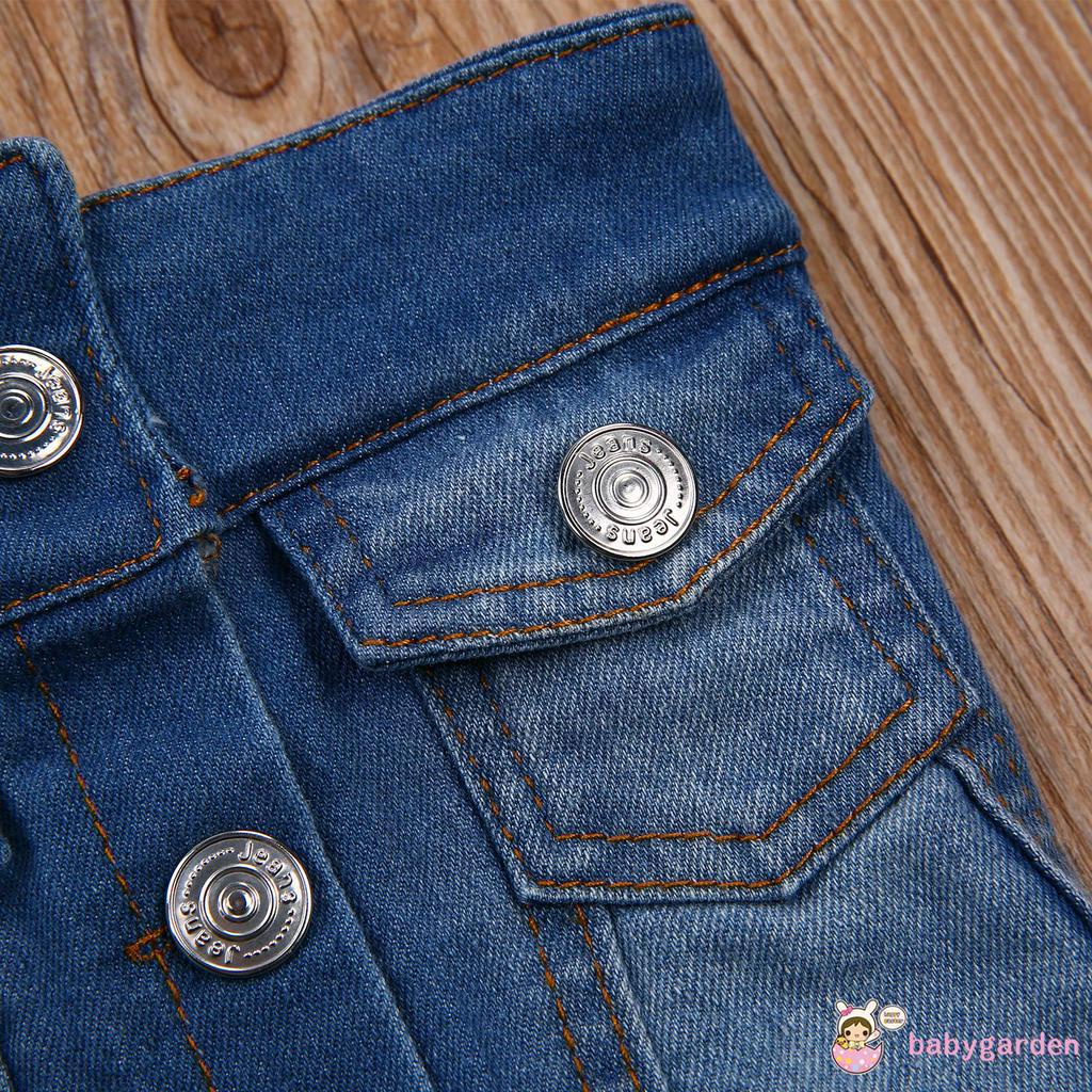 Đầm Ngắn Tay Có Túi Cho Bé Gái