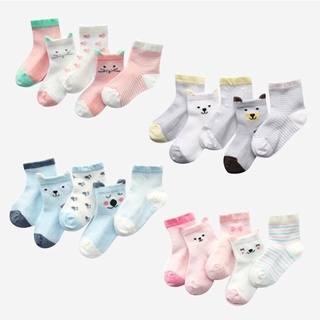 SET 5 ĐÔI TẤT LƯỚI CỔ CAO CHO BÉ