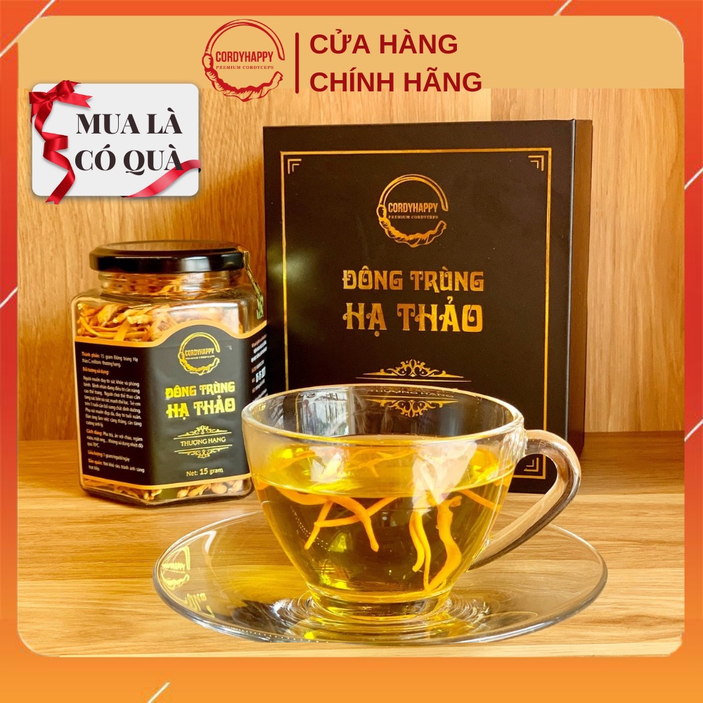 Đông Trùng Hạ Thảo Khô Sấy Thăng Hoa CordyHappy (Loại Thượng Hạng) Hộp 15g - Tặng Nấm Linh Chi và Mật Ong ĐTHT | BigBuy360 - bigbuy360.vn