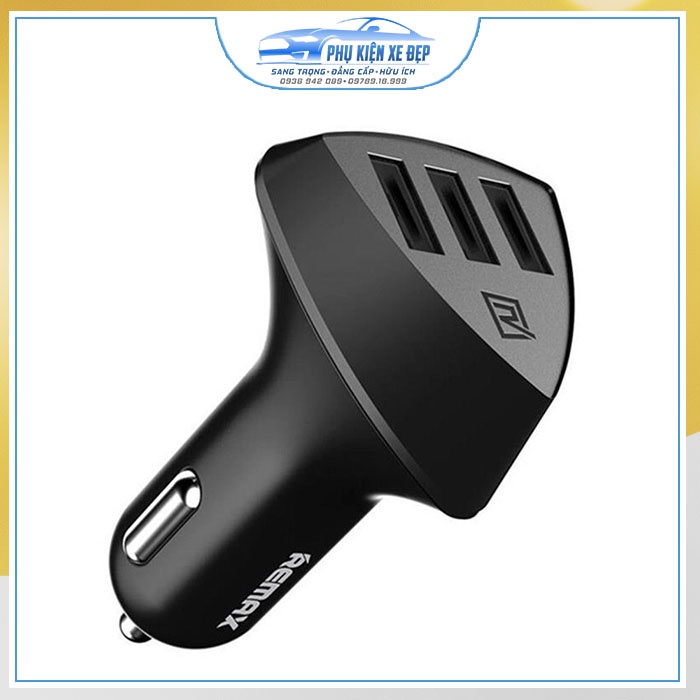 Tẩu chia sạc ô tô ⚡FREESHIP⚡ 3 cổng USB Alien Series 3 Remax Chính Hãng bảo hành 01 năm