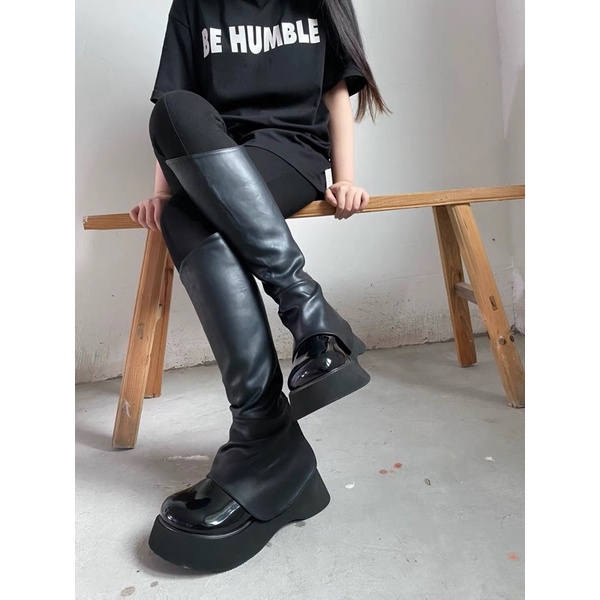 Boot da cao cổ đế dày cá tính