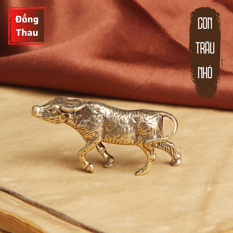 Tượng Phong Thủy Bằng Đồng Hình Con Trâu Nhỏ