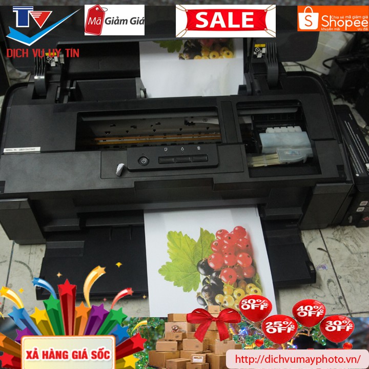 Máy in phun màu cũ A3 Epson L1300 máy 5 màu mực đầu in bền gấp 3 lần đầu in Epson 1390 | BigBuy360 - bigbuy360.vn