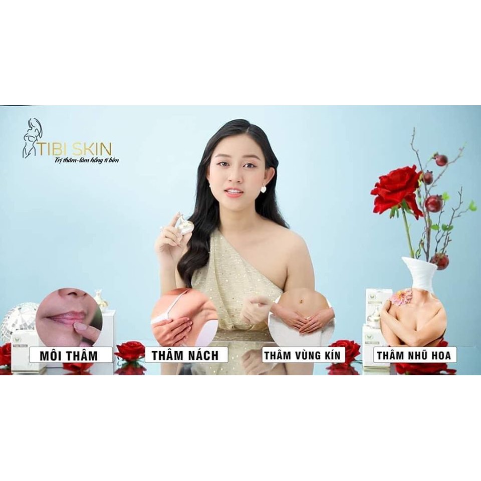 TIBI SKIN, Trị Thâm Môi, Nhủ Hoa, Hồng vùng Kín hiệu quả sau 1,2 tuần sd Hộp 10gr