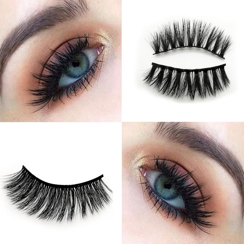[Hàng mới về] Set 5 cặp lông mi giả 2d dày tự nhiên quyến rũ tiện lợi