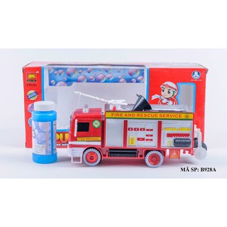 XE CỨU HỎA CHẠY PIN PHUN BONG BÓNG