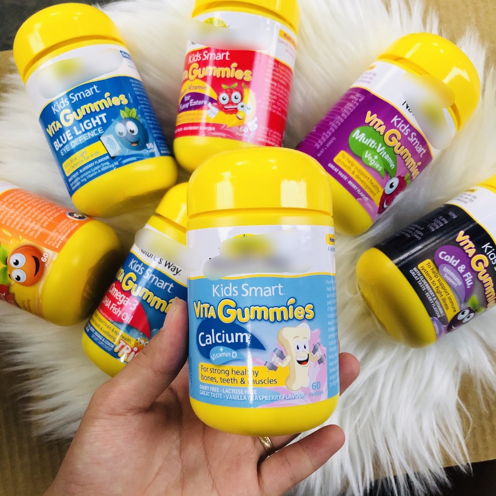 Kẹo Gummies Vitamin D & Calcium NTW 60 viên (kẹo gôm canxi)