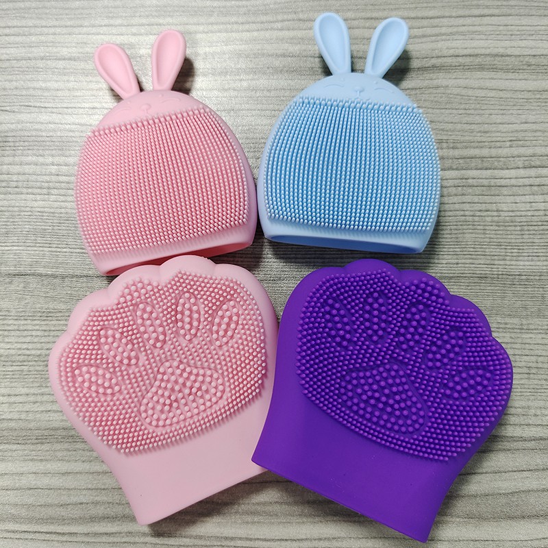 (Hàng Mới Về) Miếng Gel Silica Rửa Mặt Tẩy Tế Bào Chết Thiết Kế Tay Thỏ / Mèo Dễ Thương | BigBuy360 - bigbuy360.vn