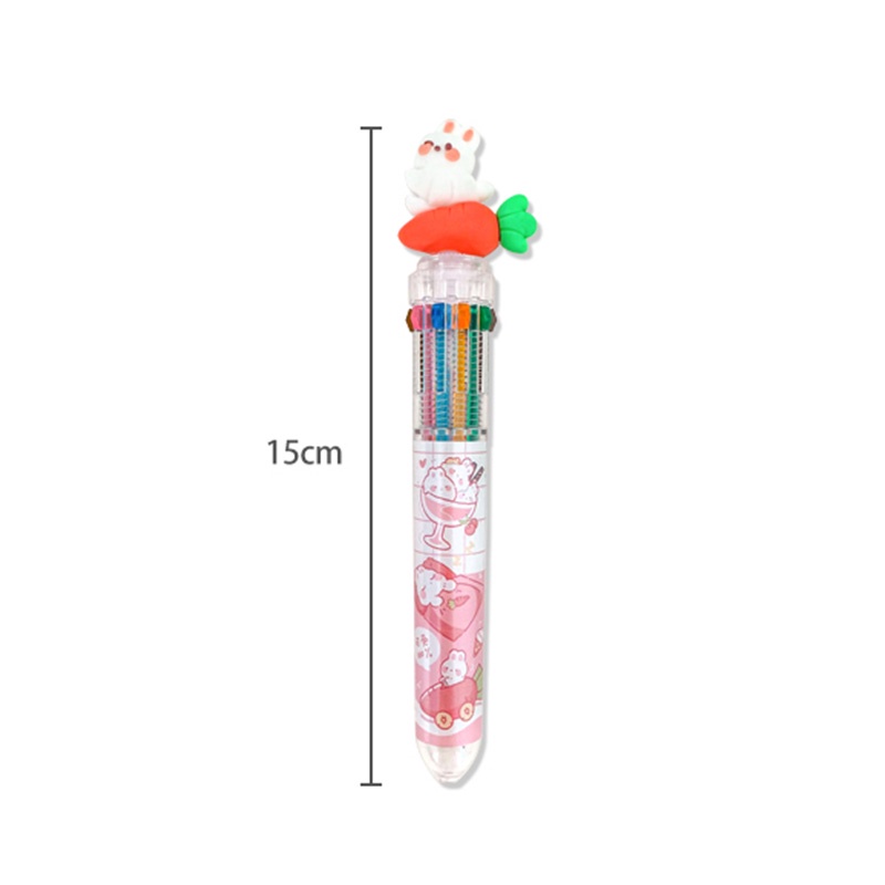 Bút Bi 3D 10 Màu Hoạ Tiết Hoạt Hình Đáng Yêu