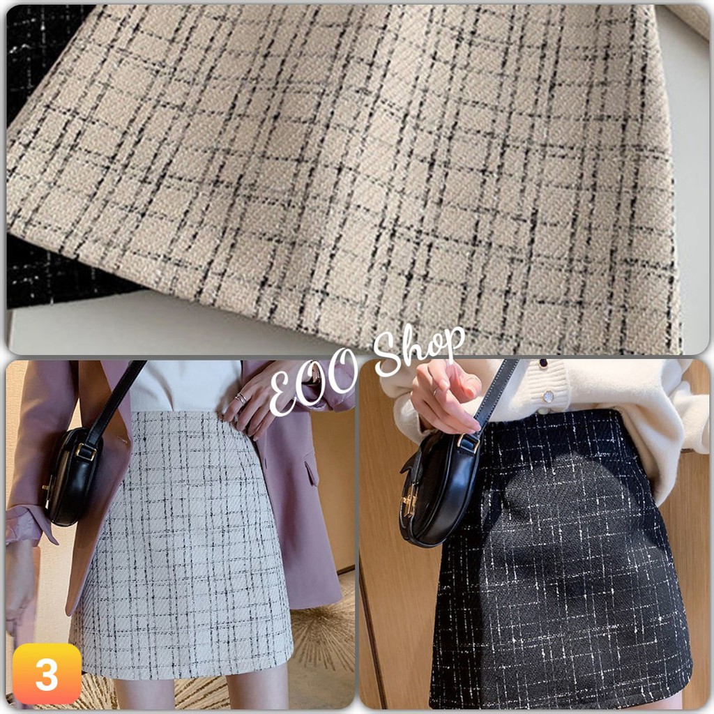 [HÀNG CÓ SẴN] CHÂN VÁY DẠ CHỮ A KÈM QUẦN TRONG PHONG CÁCH HÀN QUỐC