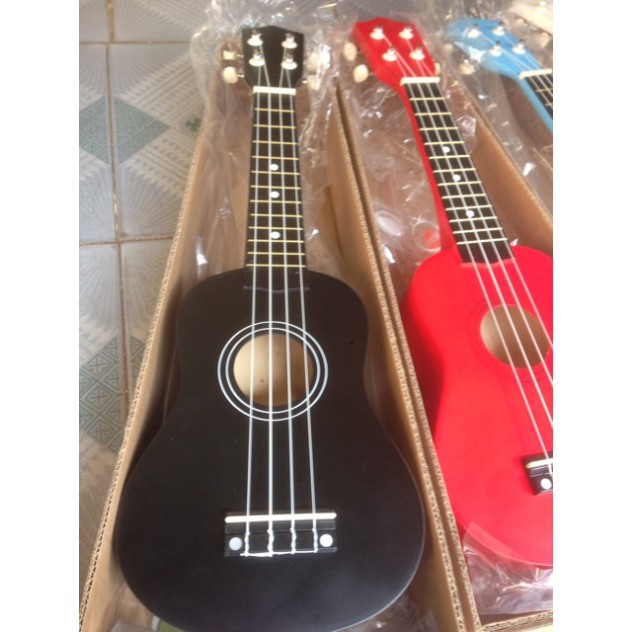 Ukulele đàn guitar mini đa sắc màu tặng hướng dẫn tự học