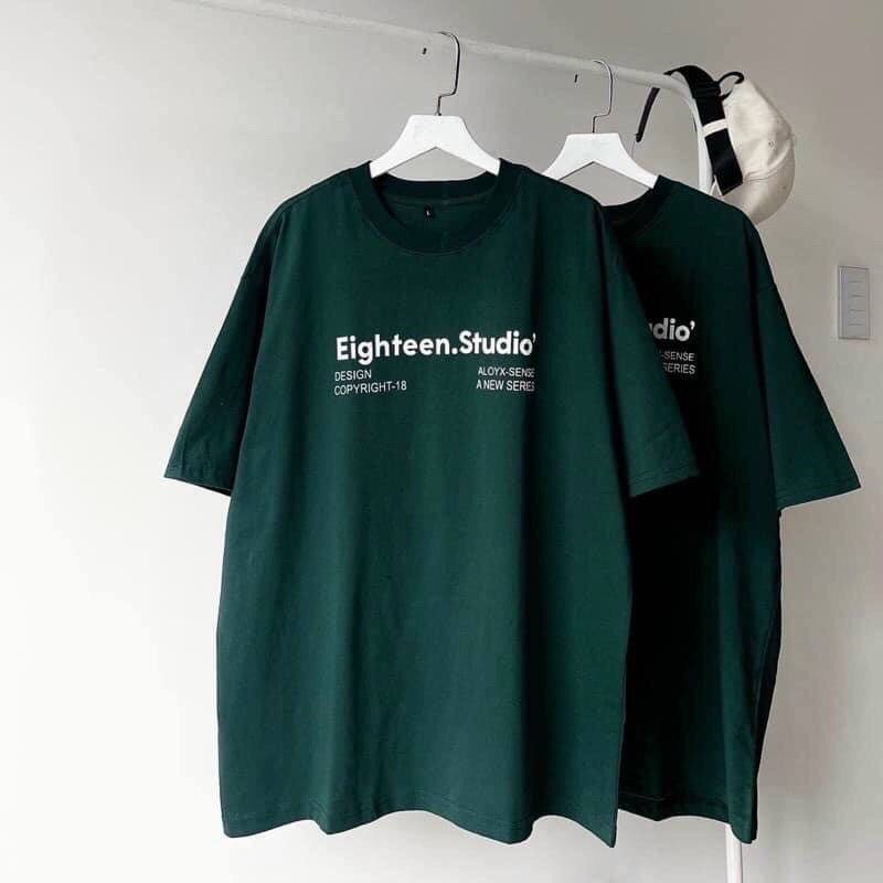 Áo thun tay lỡ Eighteen Studio phông thời trang unisex nam nữ oversize form rộng Tee Club