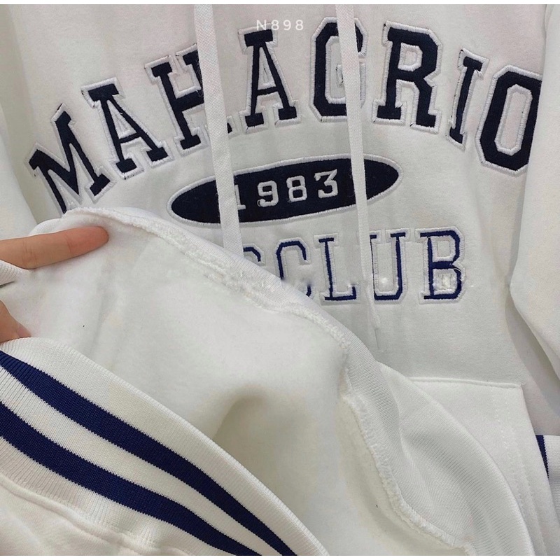 Áo Hoodie Nỉ Chữ Ngực MAHAGRIO Form Rộng Unisex, Áo Nỉ Nữ Có Mũ Nhiều màu