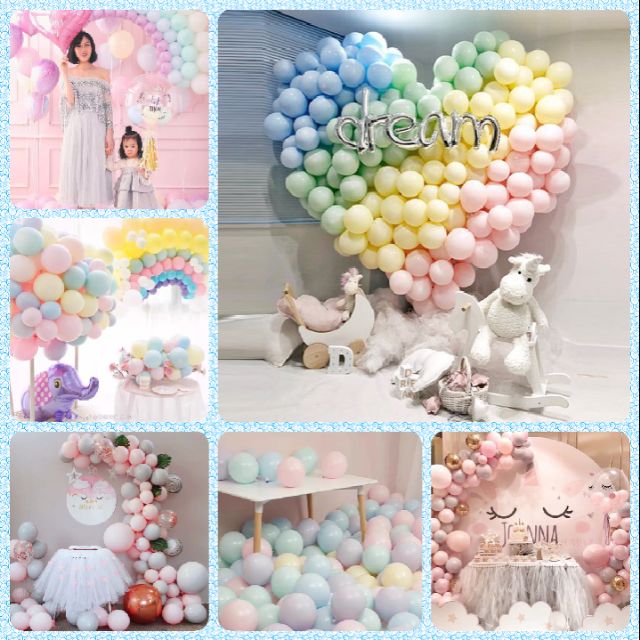 Set 10 Bóng Paster Macaron Cực đẹp Trang trí sinh nhật