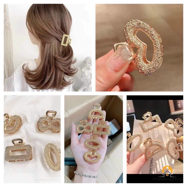 Kẹp tóc vàng style Hàn Quốc - Set 5 chiếc
