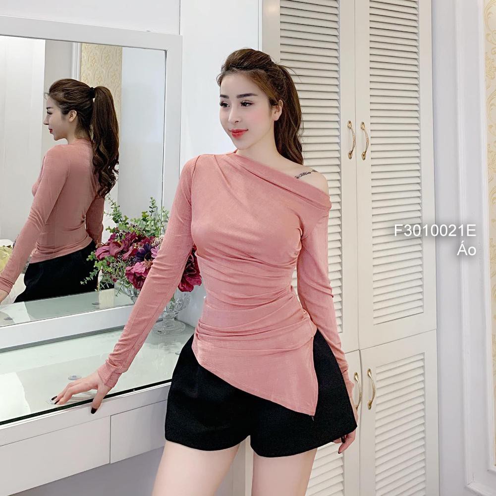 Áo thun nhũ trễ vai vạt tà!