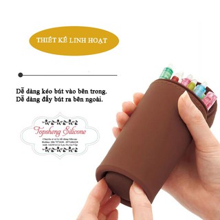 Hộp bút silicone gấu Brown Line
