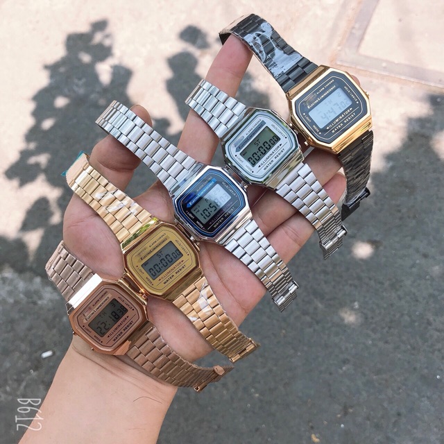 [Sẵn Hàng ]Đồng hồ nam và nữ AG168 dây kim loại không gỉ chống nước | BigBuy360 - bigbuy360.vn