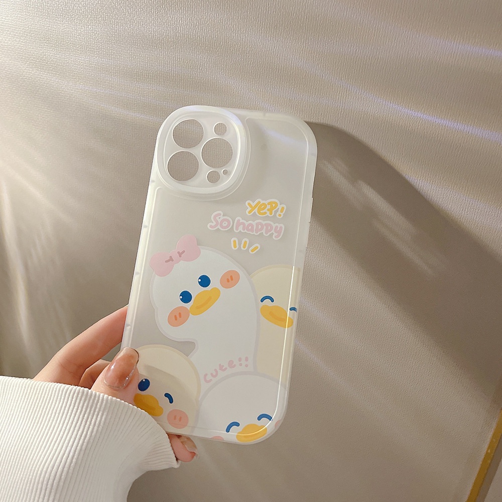 Ốp iphone 11 Ốp Điện Thoại Silicon Mềm Hình Vịt Hoạt Hình Cho iphone 7 8 plus 11 pro max 12 mini 13 XR XS