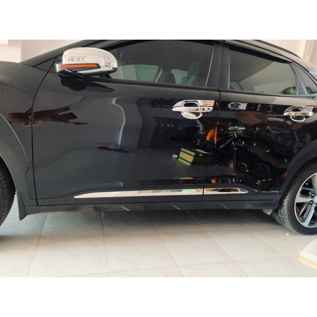 Nẹp sườn xe Hyundai Kona 2019-2021 mạ crom cao cấp