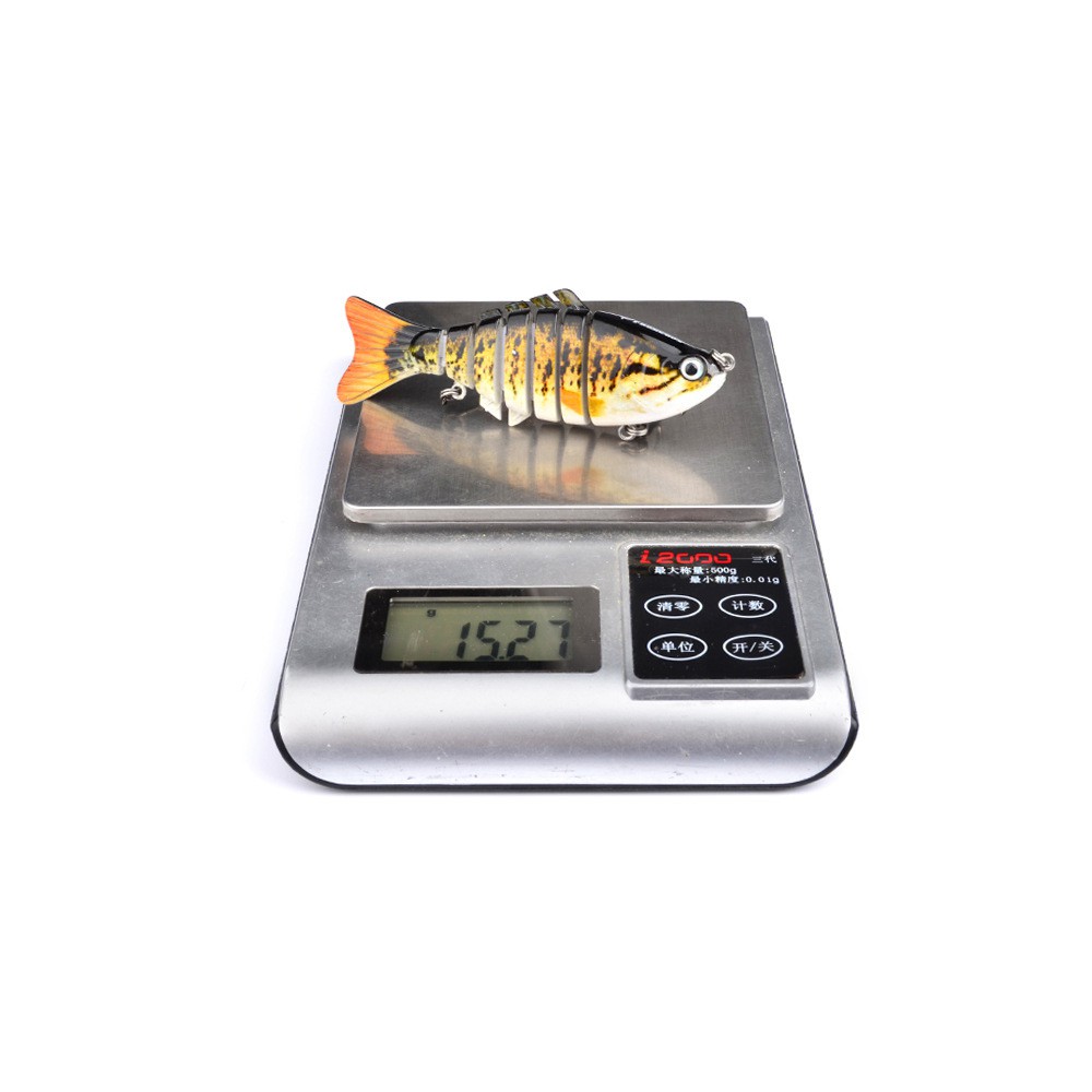 1 Mồi Câu Cá Giả 7 Đoạn Cứng 10cm 15.5g Thiết Kế Sinh Động