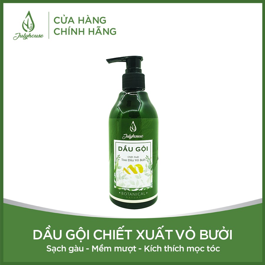 Dầu gội Tinh dầu Vỏ Bưởi kích thích mọc tóc 300ml JULYHOUSE