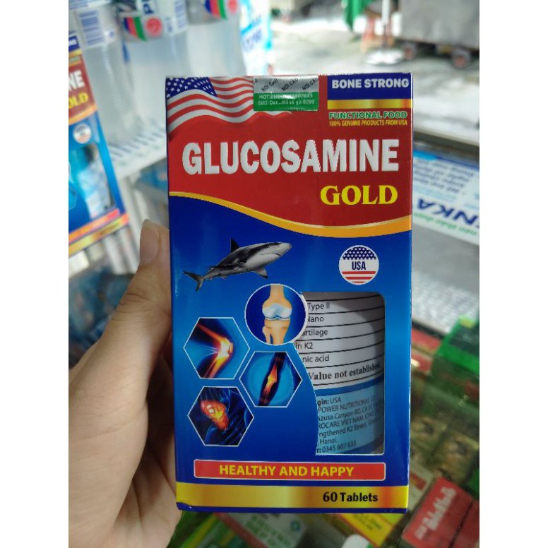 Viên Uống Bổ Khớp Glucosamine Gold - Nuôi dưỡng tái tạo sụn khớp
