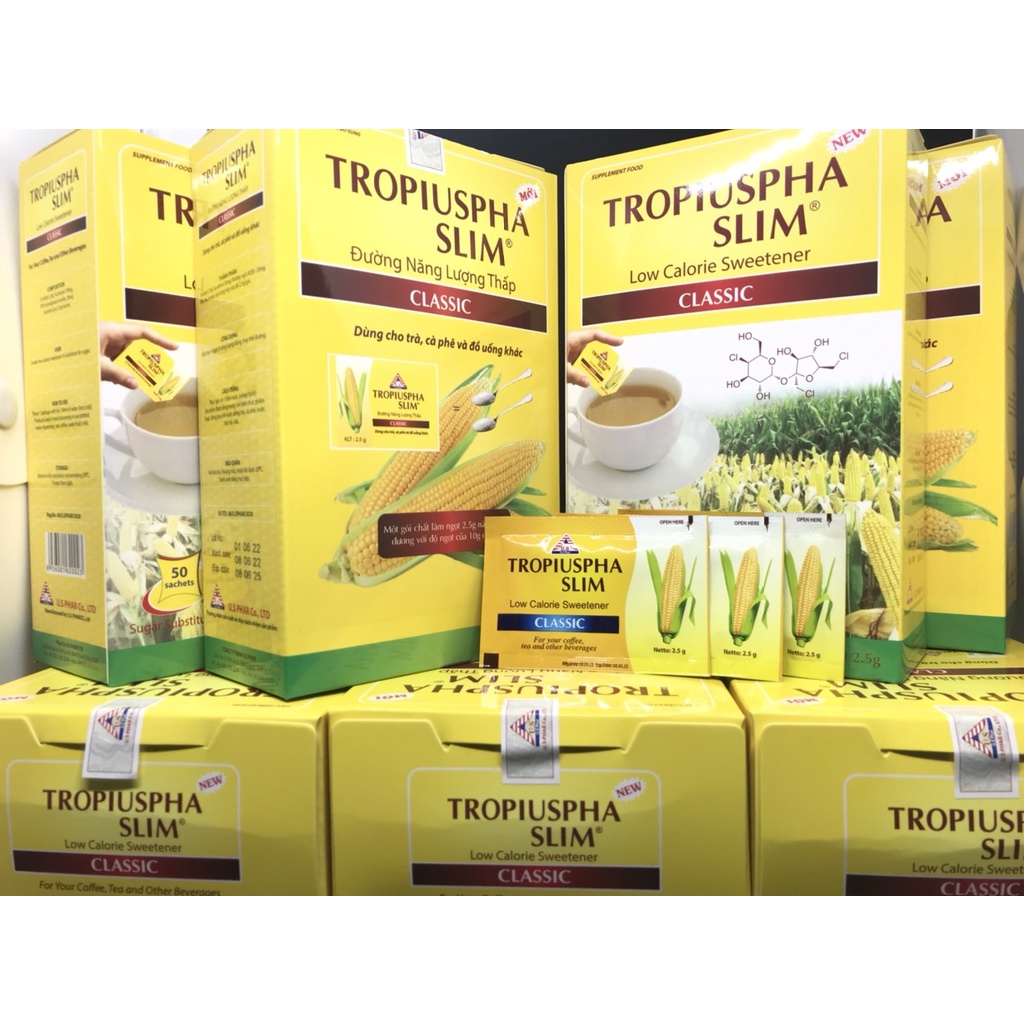 Đường bắp ăn kiêng TROPIUSPHA SLIM 125g - 50 gói x 2.5g