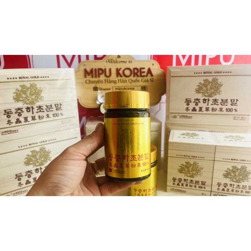 Bột Đông Trùng Hạ Thảo Royal Gold KGS Hàn Quốc Hộp 180g (90g x 2lọ)