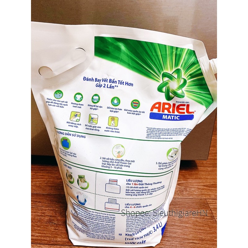 Nước giặt ARIEL MATIC túi 3.5kg (3,4lít)