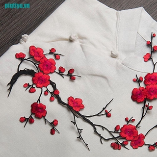 Miếng vá ủi thêu hình hoa mận