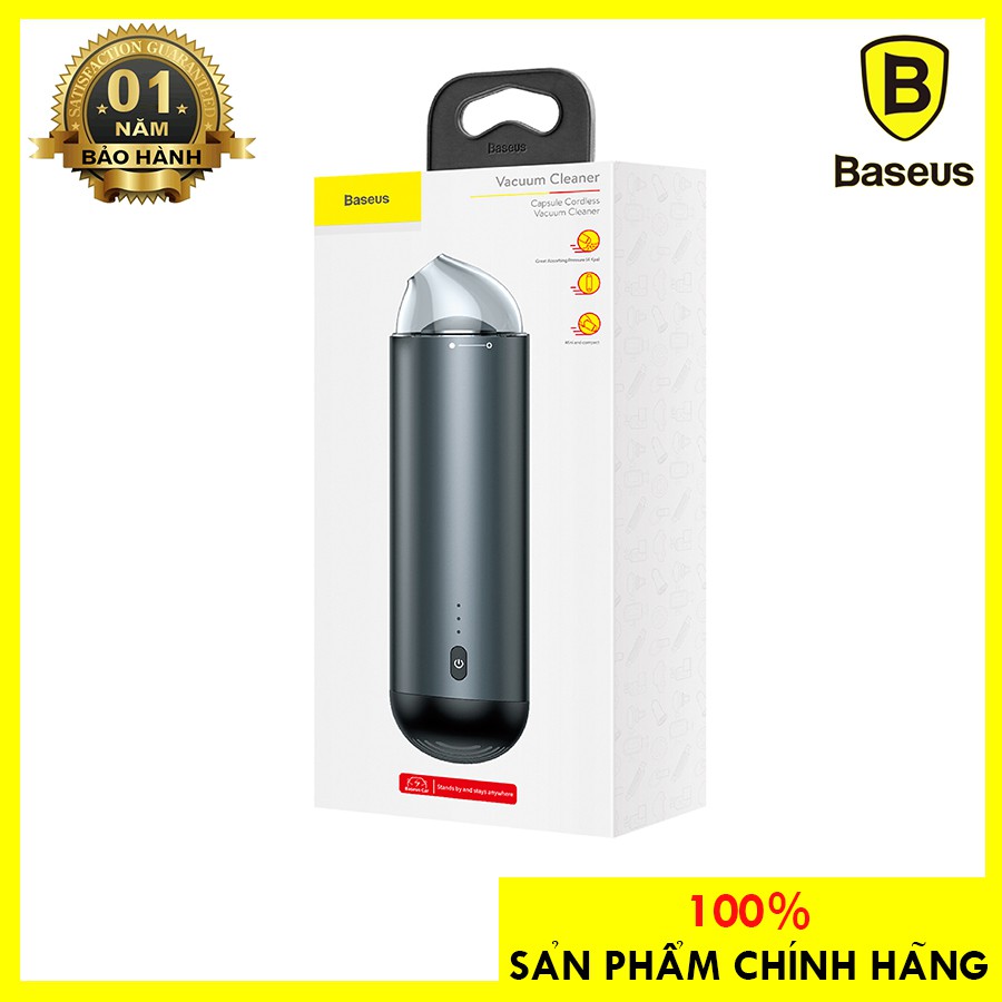 Máy hút bụi cầm tay tích điện mini không dây Baseus  lực hút 4000pa làm sạch bụi trong ô tô,máy tính..