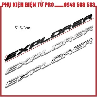 Bộ chữ 3d dán trang trí xe ô tô explorer