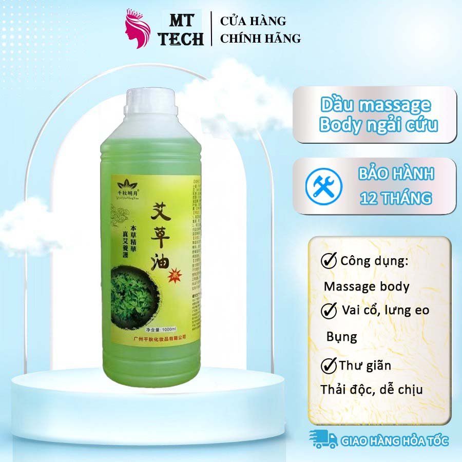 Tinh Dầu Massage Toàn Thân Dầu Ngải Cứu Tinh Dầu Gừng Tinh Dầu Dừa Masa Body. Chai 1000ml