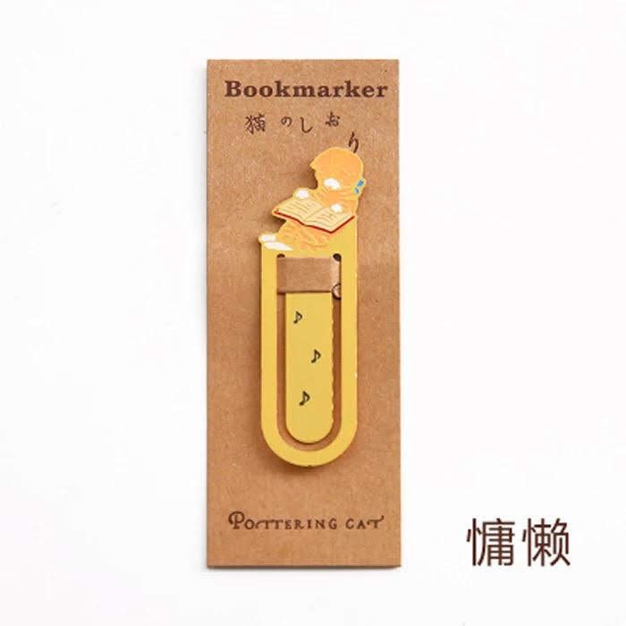 Bookmark chặn sách kim loại hình mèo ngộ nghĩnh